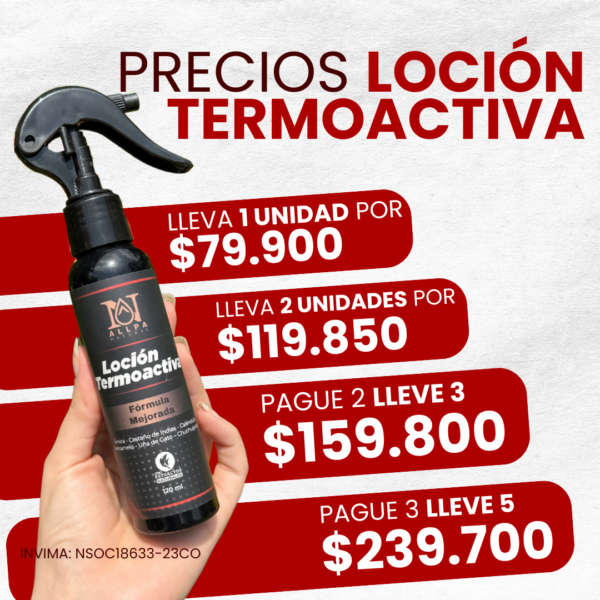 Los mejores precios de Locion termoactiva