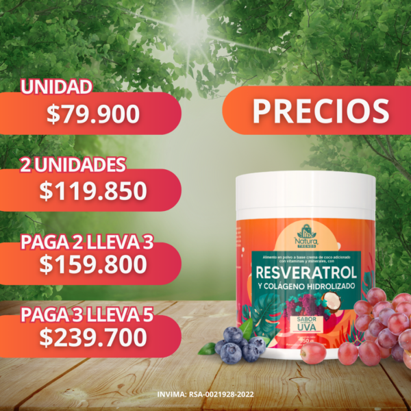 🍇✨ RESVERATROL – Antioxidante los mejores precios